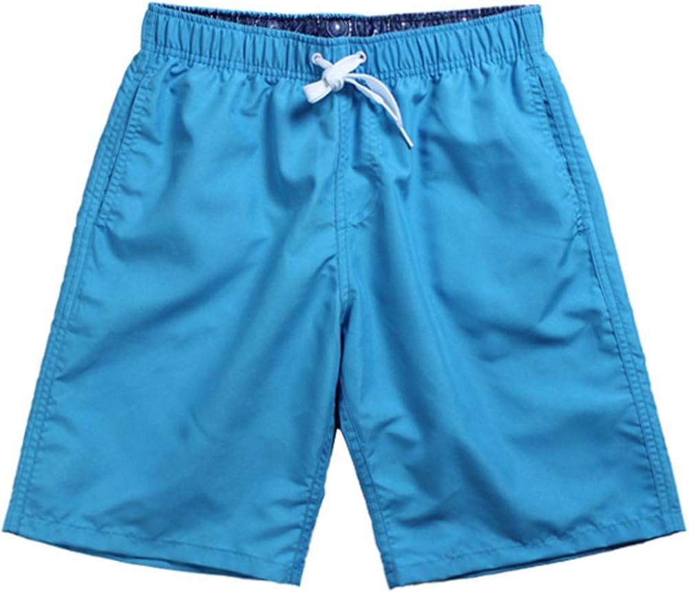 JESSIVO Mens Swim Trunks Solid Quick Dry Swim Suit Without Mesh Lining