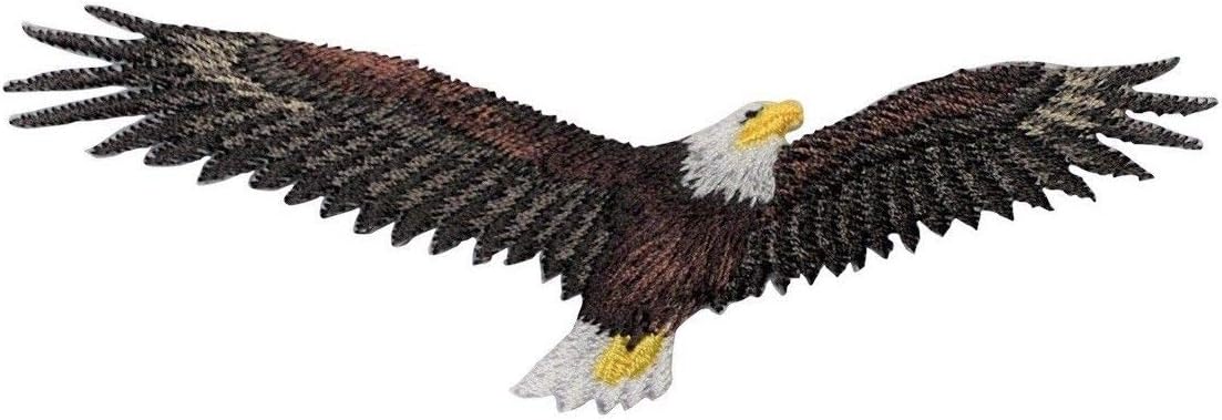 Soaring Bald Eagle Patch Sew Iron on Embroidered Applique Patches Logo Emblem