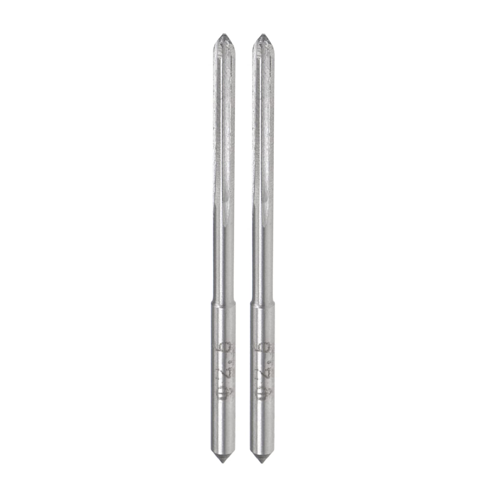 CoCud Machine Chucking Reamers, 2.5mm Diameter D4 Accuracy, M35 Cobalt High Speed Steel Straight Flutes Milling Cutter - (Applications: for Lathe Machine), 2-Pieces