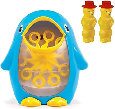 Munchkin Bath Fun Bubble Blower Toy with Bubble Blowing Bear, Yellow