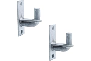 WULANKD Residential Wall Mount Flat Back Chain Link Fence Gate Hinges, Chain Link Gate Male Hinge - 5/8 Hinge Pin 2 Pack