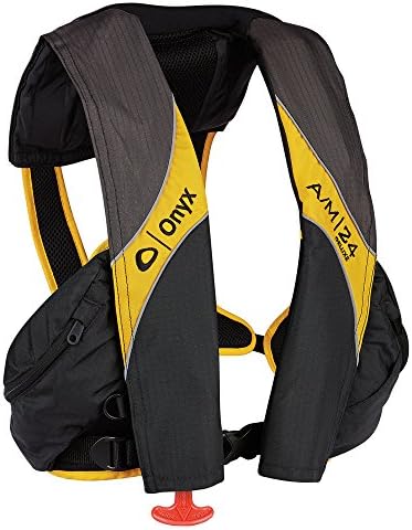 Onyx A/M-24 Deluxe Automatic/Manual Inflatable Life Jacket - Carbon/Yellow