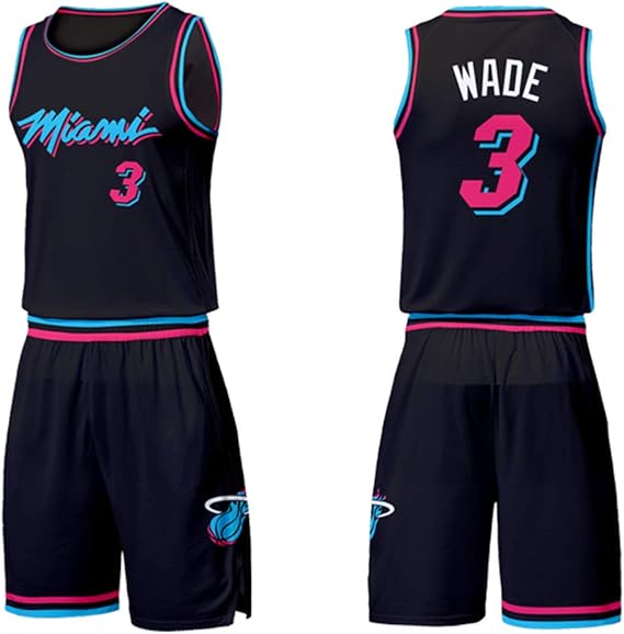 Basketball Trikots 3 Miami Heat Dwyane Wade City Edition Mesh Basketball Swingman Jersey Armellose Sportshorts Weste Setsportswear Black 5xl Amazon De Bekleidung