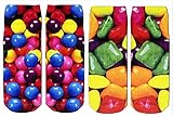 Luvsox Women's Yummy Photo Print Ankle Socks Shoe 2-pack