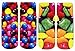 Luvsox Women's Yummy Photo Print Ankle Socks Shoe 2-pack