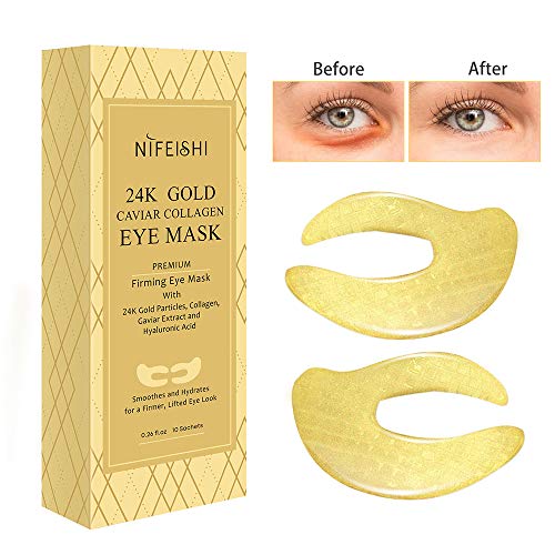 24K Gold Eye Treatment Masks - Under Eye Patches, Dark Circles Under Eye Treatment, Under Eye Bags T - //coolthings.us