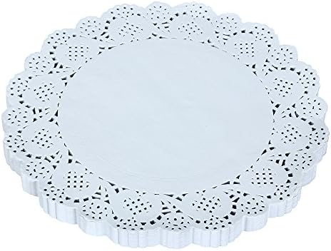 200 Pcs White Lace Paper Doilies, Round (8.5 Inch)