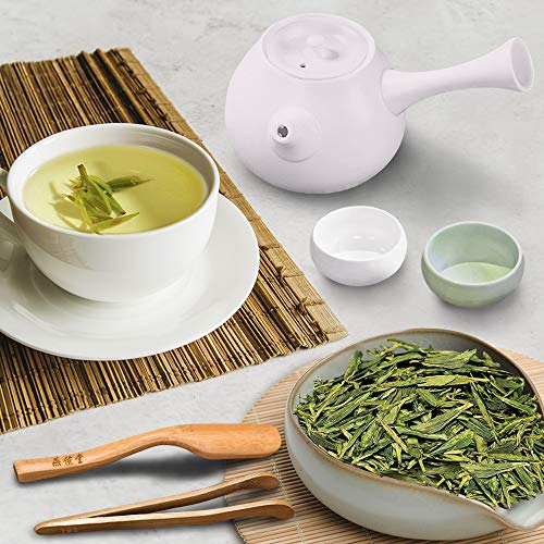 Yan Hou Tang Organic Chinese Longjing West Lake Dragon Well Green Tea Loose Leaves 250 Gram - Morning Afternoon Tea