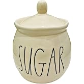 Rae Dunn SUGAR Jar & Creamer Set of 2 square ceramic