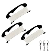 USATDD 328 Feet Kite Spool 3 Pack, Total 1000 Feet Kite Spool Handle with Line String Winding Board Outdoor Sports Tool with Connector Ready Black,Pack of 3 (3 Pack)