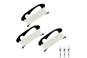 USATDD 328 Feet Kite Spool 3 Pack, Total 1000 Feet Kite Spool Handle with Line String Winding Board Outdoor Sports Tool with Connector Ready Black,Pack of 3 (3 Pack)