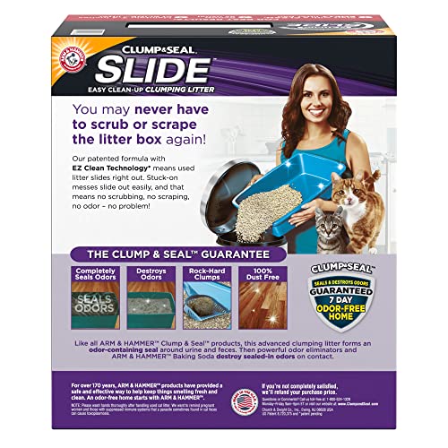 Arm & Hammer Platinum SLIDE Easy Clean, Clumping Litter, MultiCat, 37