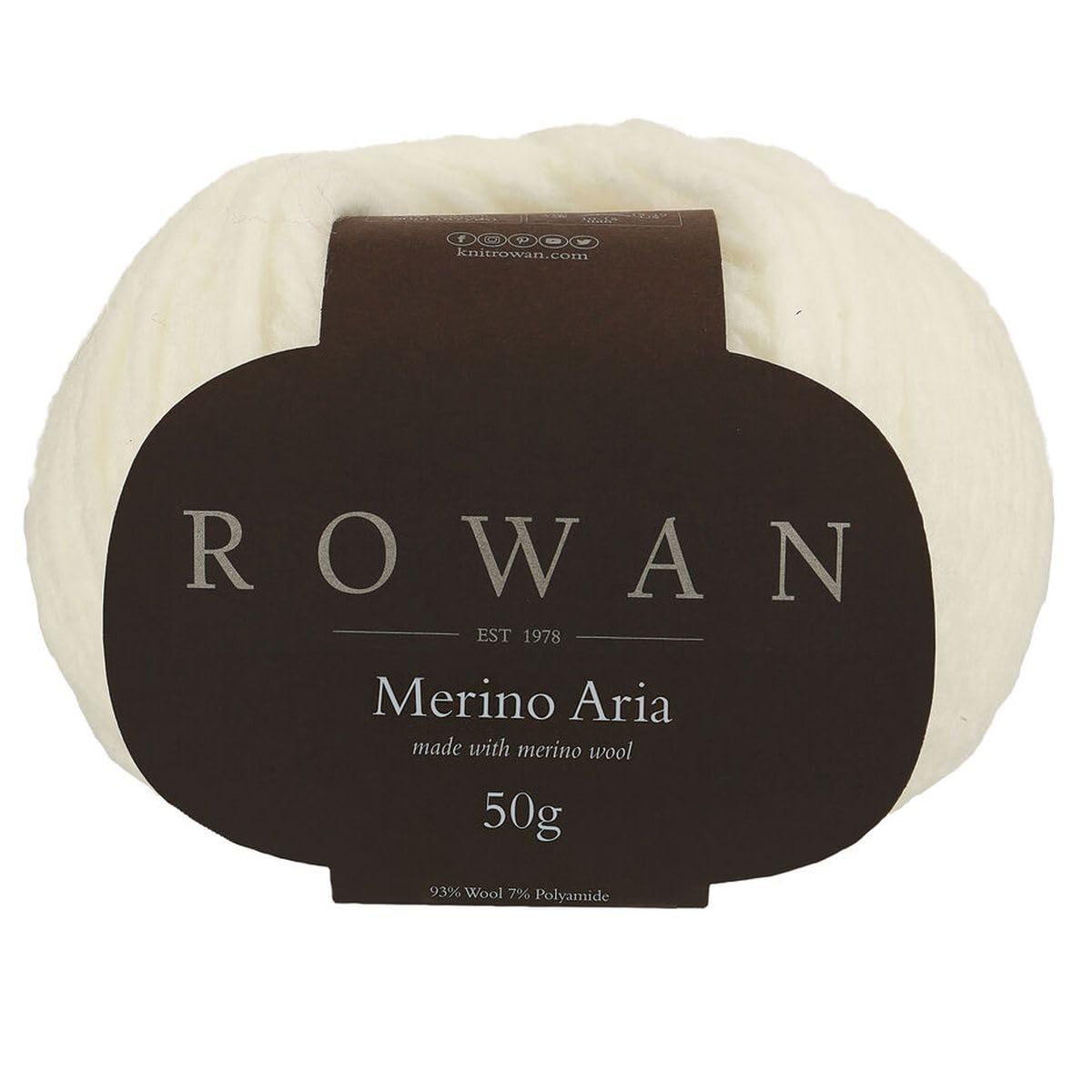 Rowan Merino Aria Snow 100% Wool Yarn - 50g