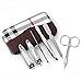 Set of 6 - Checkered Pedicure Manicure Spa Pampering Clutch Set