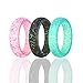 DoerDo Silicone Wedding Ring for Women, Durable Rubber Sport Band for Active Style - 6 Rings Pack