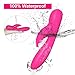 G Spot Rabbit Vibrator for Women - Seamless Dual Powerful Motor with 7 Vibration Modes Rechargeable Clitoris Stimulation Waterproof Wand Massager Couple Dildo (Rose Red)