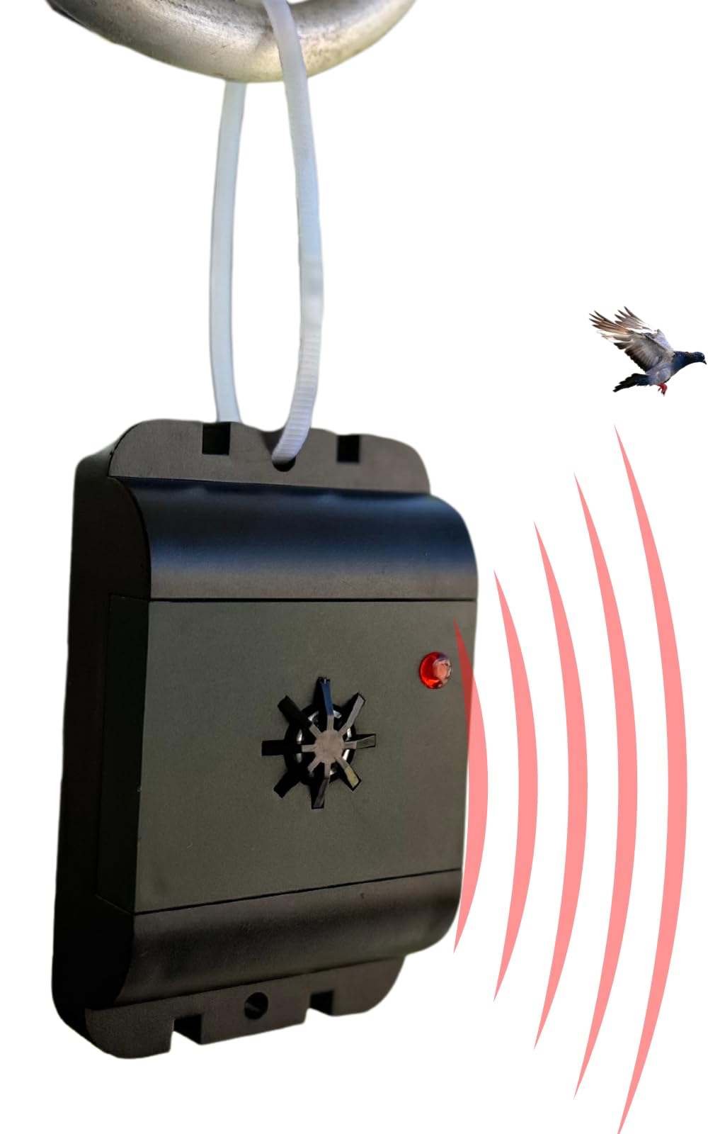 ISOTRONIC カラスよけ 鳩 鳥 防水 超音波撃退器 電池式でベランダなどどこでも設置 吊るせる 有効範囲40㎡ 70628 の商品画像