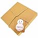Christmas Kraft Paper Gift Tags with Jute Twine for Gift Wrapping Packaging, Set of 50