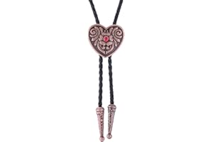 Jeilwiy Bolo Tie for Men Native American Western Cowboy Necktie Vintage Leather Necklace Bolo Tie for Women