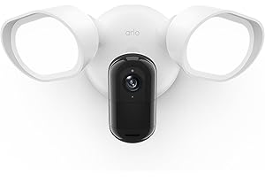 Arlo Wired Floodlight Camera, Home Security Camera with 2K Video and HDR, 2000 Lumens, Integrated Siren, Weather-Resistant, C