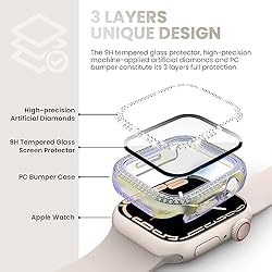 Tensea [3Pack for Apple Watch Screen Protector Case