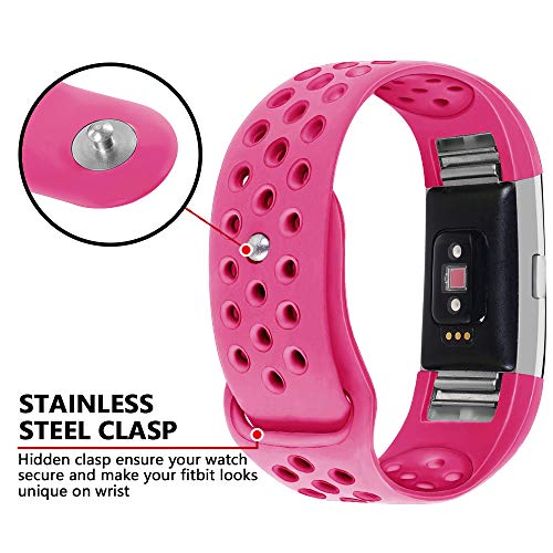 image for iGK Silicone Replacement Bands Compatible for Fitbit Charge 2, Adjusta