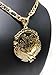 Gold Plated Mexican Coin Centenario Mexicano con Aguila Replica Oro Laminado Con Cadena Figaro 26