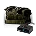 Sunbeam Channeled Microplush Heated Electric Blanket Twin Ivy Green