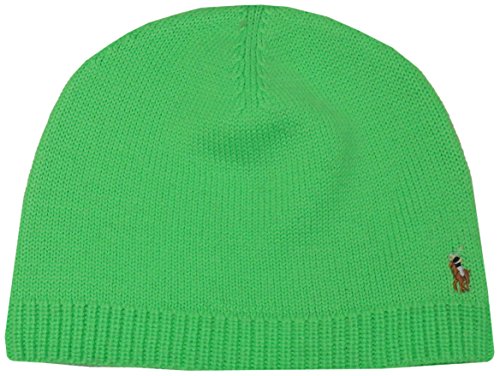 Polo Ralph Lauren Men's 100% Wool Hat Skull Cap Neon Green Polo Ralph Lauren Men's 100% Wool Hat Skull Cap Neon Green