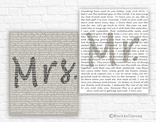 Set of 2 canvas vows Framed vows Cotton Anniversary Gift Canvas Wedding Lyrics, His and Hers, Mr and Mrs, Wedding Canvas