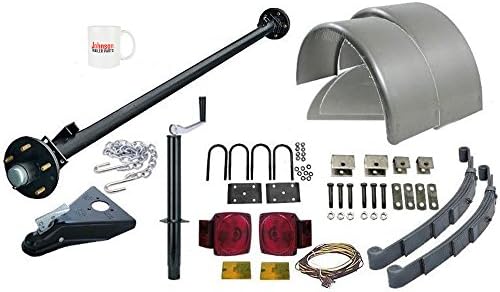 Trailer Parts Kit 3500 lb, Single Axle Trailer - 85" hub face, 70" spring center, 6' Wide, Model 1110 (Standard)