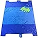 Large Beach Blanket Mat - Sand Proof, Windproof, Oversized (7 Ft×9 Ft), Lightweight, Perfect for Family + Mesh Beach Bag for Toys. Quick Drying, with 5 Sets of Sand Anchors, Made from Strong Parachute Nylon.