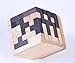 WISDOMTOY 3D Wooden Brain Teaser T-shaped Tetris Blocks Geometric Puzzle Educational Toy for Kids and Adults