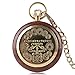 Roman Copper Wood Ring Hollow Mechanical Pocket Watch Fob Steampunk Open Face Design for Men Women