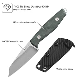 JEABROTHER 14C28N steel fixed blade knife with