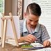 ETI Toys, 11 Piece Kids Art Painting Set with Wood Easel, 2 Wild Animals Themed Canvases, 4 Color Acrylic Paints, 2 Paint Brushes, Palette. Arts Studio for Artist Children Ages 6+ Years Old.