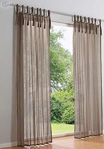 Amazon De Heine Home Dekostore Bindebander 295 X 140 Braun Gardine Transparent