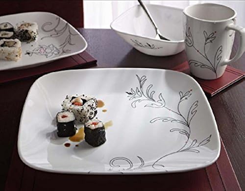 Corelle Amazon Square Dinner Plates CORELLE 1092887 Simple Lines