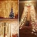 Decute Curtain Lights, 9.8 X 9.8ft 306 LED UL Listed Christmas Decoration Fairy Light for Wedding, Bedroom, Bed Canopy, Garden, Patio, Outdoor Indoor, Warm