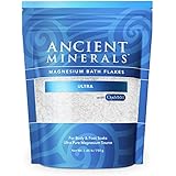 Ancient Minerals Magnesium Bath Flakes Ultra with OptiMSM - Resealable Magnesium Supplement Bag of Zechstein Chloride with Pr