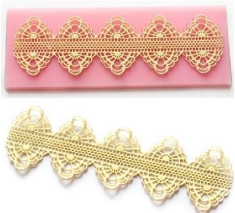Wholeport Trim Silicone Embossing Mold Fondant Lace Mould Fondant Cake Decoration Mould Polymer Clay Mould Resin Mould