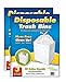Clean Cubes 13 Gallon Disposable Pop-Up Trash Cans (6-Pack) with Fitted Bags – Foldable Garbage & Recycling Bins for Parties, Events & Kitchen (White, 17