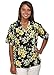 Benny's Womens Floral Plumeria and Orchids Hawaiian Shirt