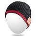 Rotibox Winter Fashional Bluetooth Beanie Hat Music Cap with Wireless Headphones Headsets Speakers Mic Hands Free for Running Skiing Snowboard Skating Hiking Black