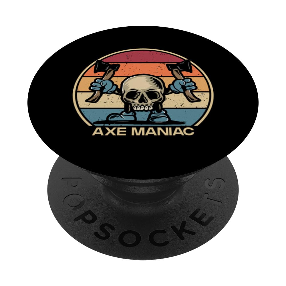 Axe Maniac Axe Throwing Competition Game Axe Thrower PopSockets Swappable PopGrip