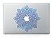 Aovoa Blue Mandala Removable Vinyl Decal for Macbook 13