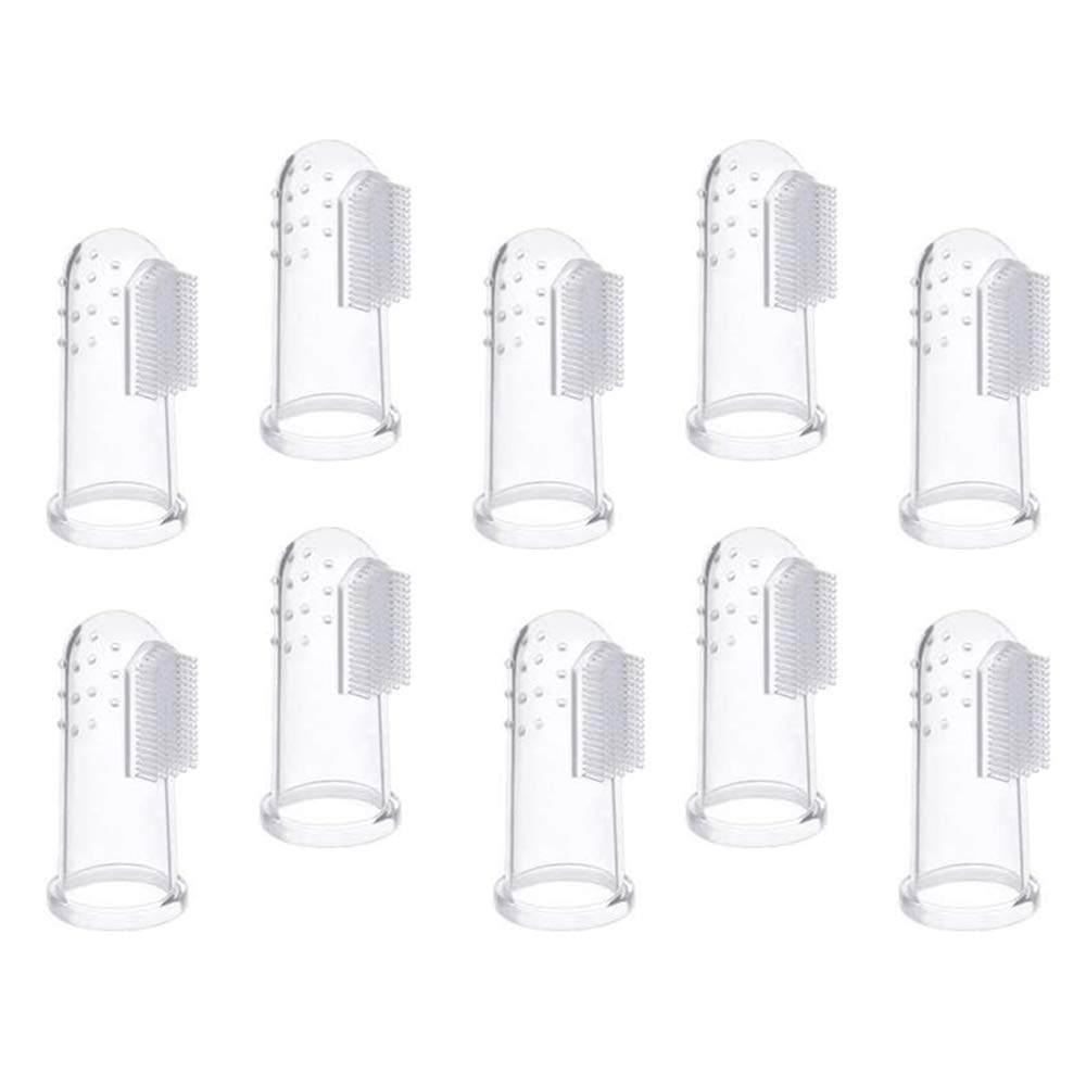Pack of 10 Pet Finger Toothbrush Dog Toothbrush Dental Care for Pet Cat Dog
