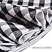 S-DEAL 48 Inches Christmas Tree Skirt Black and White Plaid Buffalo Double Layers Checked Deco for Holiday Party Mat Xmas Ornaments