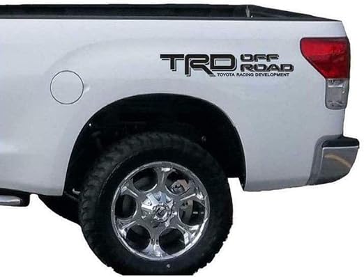 Amazon Toyospeed Llc Trd オフロード デカール トヨタ タコマ タンドラ トラック用 ステッカーセット 1ペア ブラック 光沢 ステッカー デカール 車 バイク