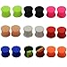 Longbeauty 36PCS Silicone Ear Flesh Tunnels Eyelets+Glow in the Dark Saddle Ear Plugs Gauges